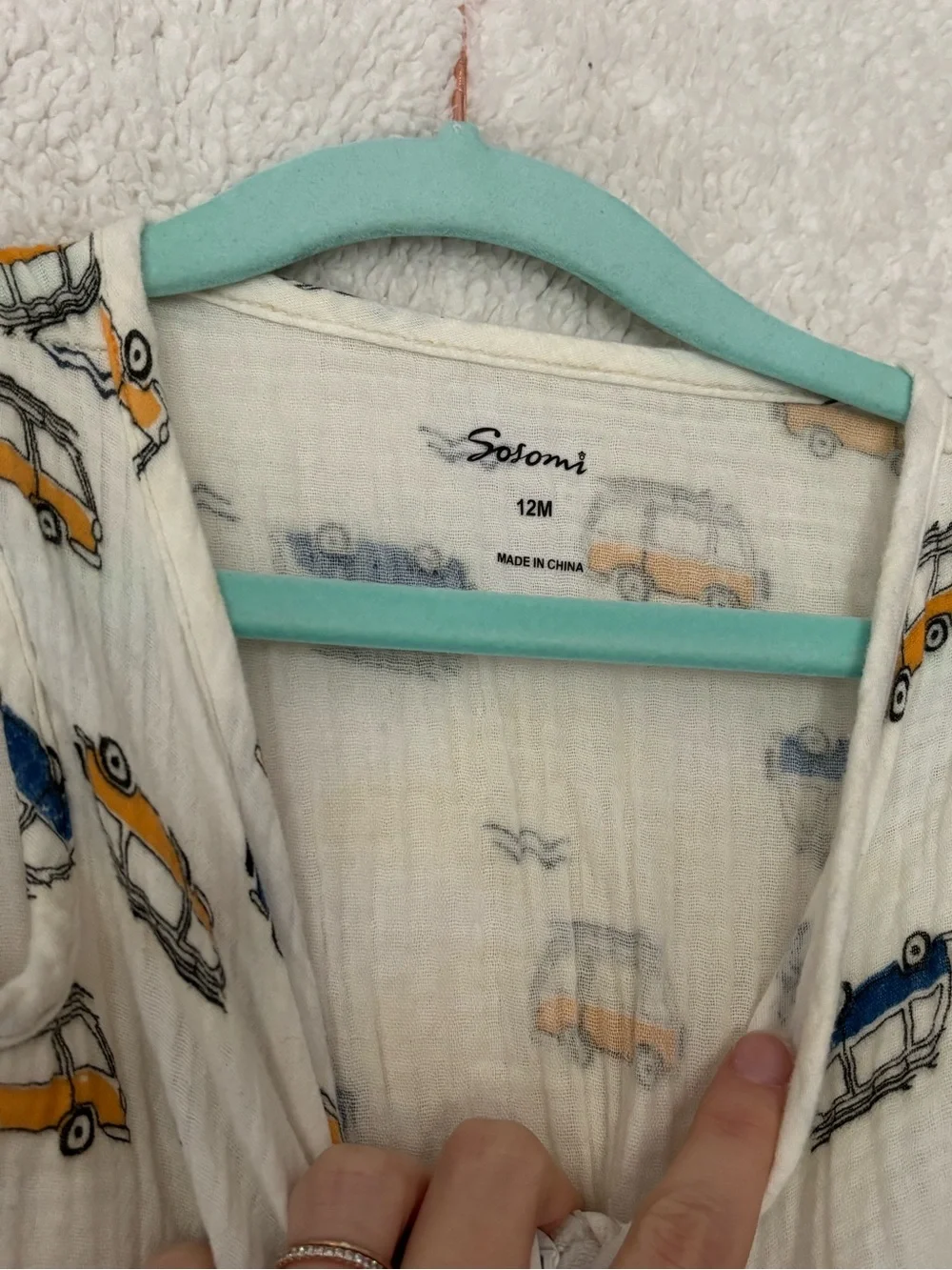 Sasomi Organic 100% Cotton Muslin Sleep Sacks Pumpkin Bear & Surf Wagon Cars 2-P